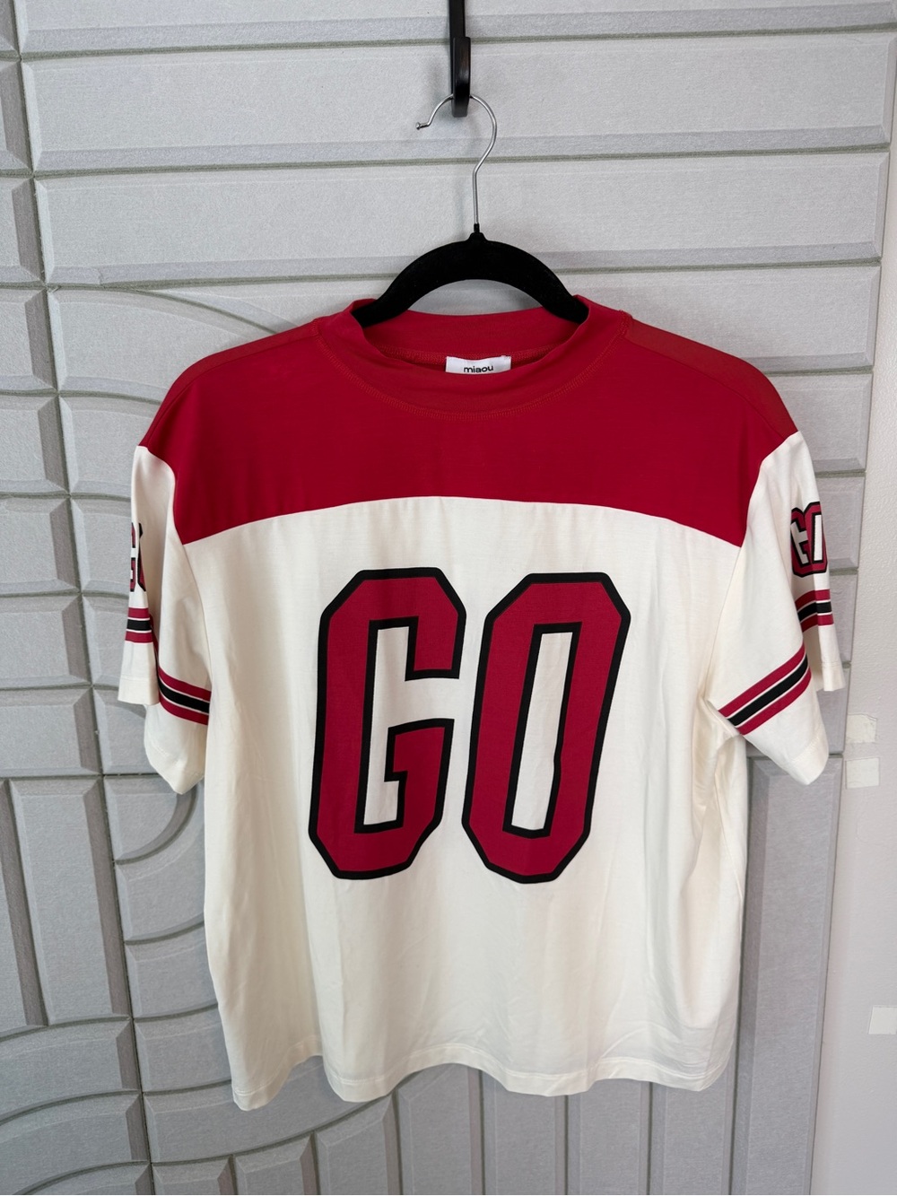 Miaou Knox Top GO Red White Rogue NEW NWT Large